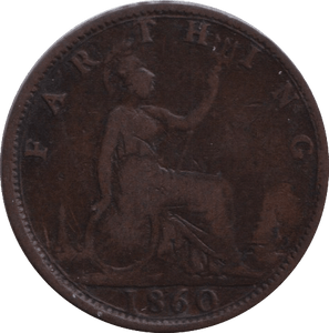 1860 FARTHING ( FINE ) - FARTHING - Cambridgeshire Coins