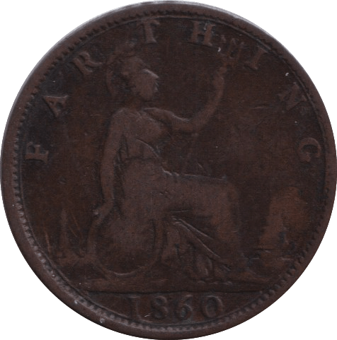 1860 FARTHING ( FINE ) - FARTHING - Cambridgeshire Coins