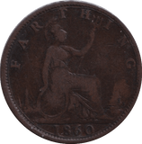 1860 FARTHING ( FINE ) - FARTHING - Cambridgeshire Coins