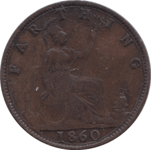 1860 FARTHING ( FINE ) - Farthing - Cambridgeshire Coins