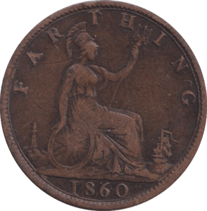 1860 FARTHING ( GF ) - FARTHING - Cambridgeshire Coins