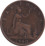 1860 FARTHING ( GF ) - FARTHING - Cambridgeshire Coins