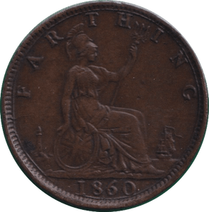 1860 FARTHING ( GVF ) - FARTHING - Cambridgeshire Coins