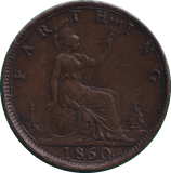 1860 FARTHING ( GVF ) - FARTHING - Cambridgeshire Coins
