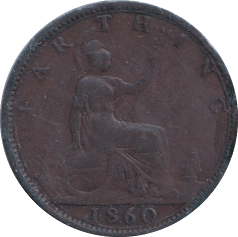 1860 FARTHING ( NF ) - FARTHING - Cambridgeshire Coins
