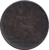 1860 FARTHING ( NF ) - FARTHING - Cambridgeshire Coins