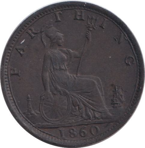 1860 FARTHING ( UNC ) - FARTHING - Cambridgeshire Coins