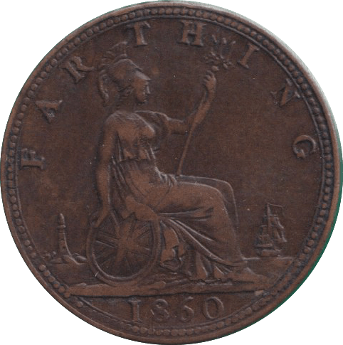 1860 FARTHING ( VF ) - FARTHING - Cambridgeshire Coins