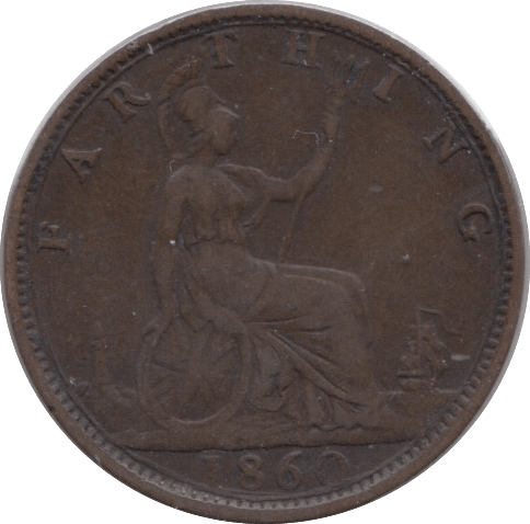 1860 FARTHING ( VF ) - Farthing - Cambridgeshire Coins