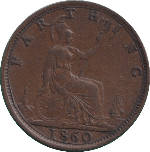 1860 FARTHING ( VF ) - FARTHING - Cambridgeshire Coins