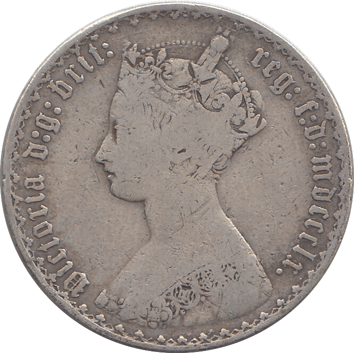 1860 FLORIN ( FINE ) - FLORIN - Cambridgeshire Coins