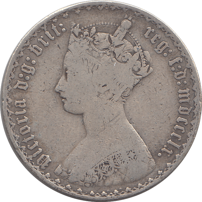 1860 FLORIN ( FINE ) - FLORIN - Cambridgeshire Coins