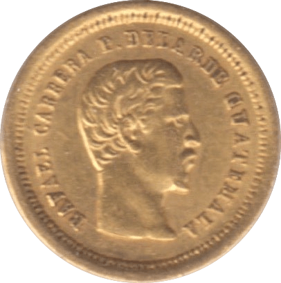 1860 GOLD 4 REALES GUATEMALA - Gold World Coins - Cambridgeshire Coins