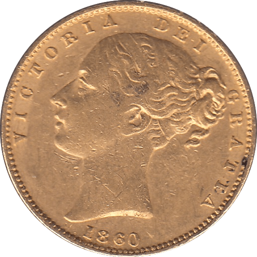 1860 GOLD SOVEREIGN ( GVF ) - SOVEREIGN - Cambridgeshire Coins