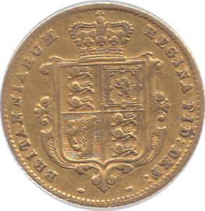 1860 GOLD SOVEREIGN ( VF ) - HALF SOVEREIGN - Cambridgeshire Coins