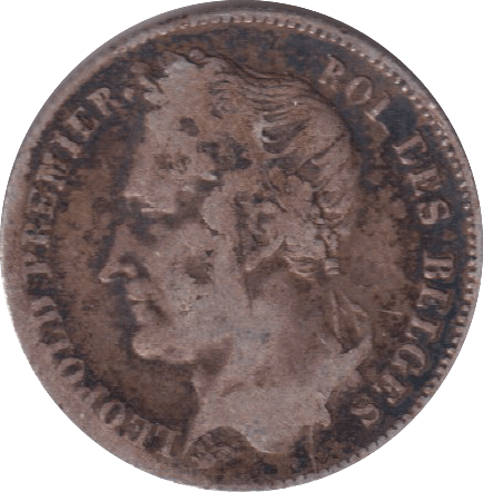 1860 HALF FRANC BELGIUM - WORLD COINS - Cambridgeshire Coins