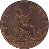 1860 HALFPENNY ( AUNC ) - Halfpenny - Cambridgeshire Coins