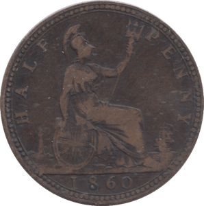 1860 HALFPENNY ( FINE ) - HALFPENNY - Cambridgeshire Coins