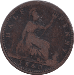 1860 HALFPENNY ( FINE ) - HALFPENNY - Cambridgeshire Coins