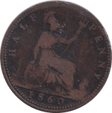 1860 HALFPENNY ( FINE ) - HALFPENNY - Cambridgeshire Coins