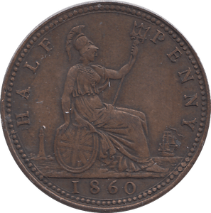 1860 HALFPENNY ( GF ) - HALFPENNY - Cambridgeshire Coins