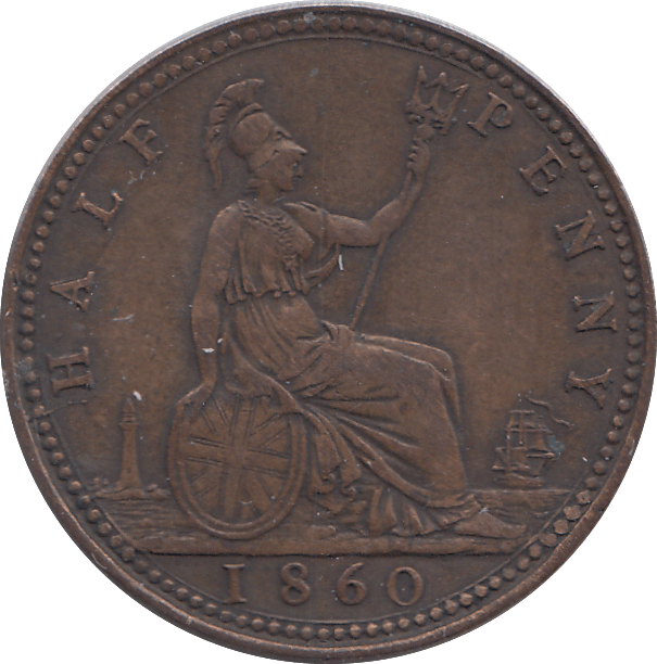 1860 HALFPENNY ( GF ) - HALFPENNY - Cambridgeshire Coins