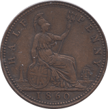 1860 HALFPENNY ( GF ) - HALFPENNY - Cambridgeshire Coins
