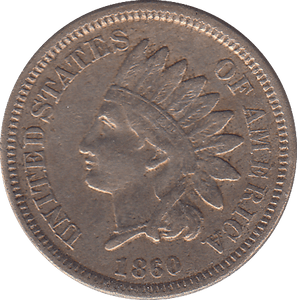 1860 ONE CENT USA - WORLD COINS - Cambridgeshire Coins