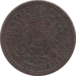 1860 ONE KREUZER AUSTRIA - WORLD COINS - Cambridgeshire Coins