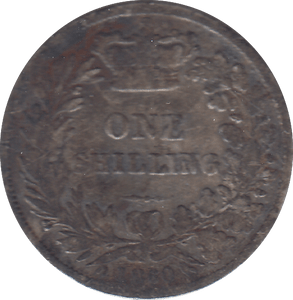 1860 ONE SHILLING ( NF ) - SHILLING - Cambridgeshire Coins