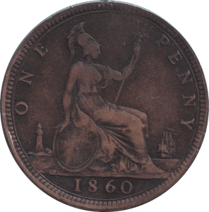 1860 PENNY ( FINE ) - PENNY - Cambridgeshire Coins