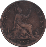 1860 PENNY ( FINE ) - PENNY - Cambridgeshire Coins