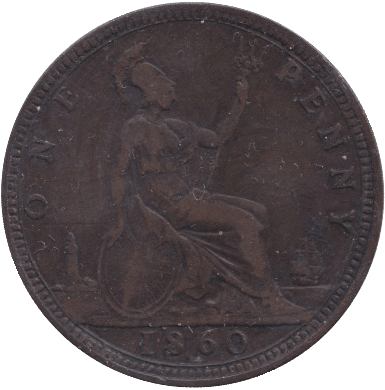 1860 PENNY ( FINE ) - PENNY - Cambridgeshire Coins