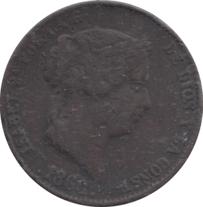 1860 QUATER REAL SPAIN - WORLD COINS - Cambridgeshire Coins
