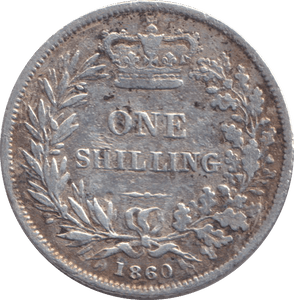 1860 SHILLING ( FINE ) - SHILLING - Cambridgeshire Coins