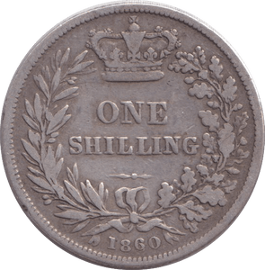 1860 SHILLING ( FINE ) - SHILLING - Cambridgeshire Coins