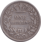 1860 SHILLING ( FINE ) - SHILLING - Cambridgeshire Coins