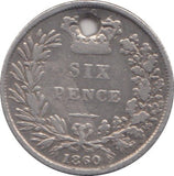 1860 SIXPENCE ( FAIR ) - WORLD COINS - Cambridgeshire Coins