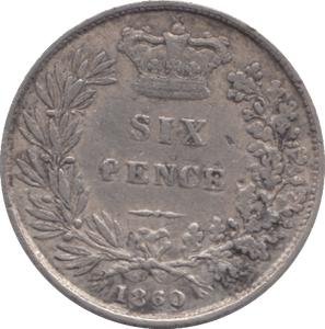 1860 SIXPENCE ( FINE ) - SIXPENCE - Cambridgeshire Coins