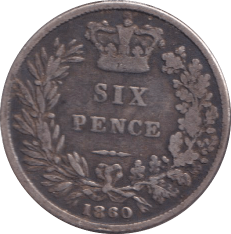 1860 SIXPENCE ( FINE ) - SIXPENCE - Cambridgeshire Coins