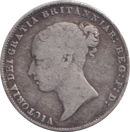 1860 SIXPENCE (GF) DIE 58 - SIXPENCE - Cambridgeshire Coins
