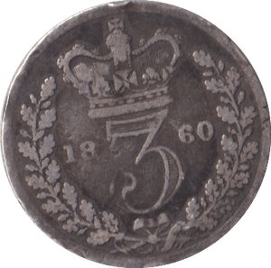 1860 THREEPENCE ( GF ) - THREEPENCE - Cambridgeshire Coins