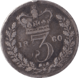 1860 THREEPENCE ( GF ) - THREEPENCE - Cambridgeshire Coins