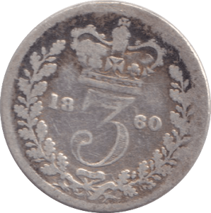 1860 THREEPENCE ( NF ) - WORLD COINS - Cambridgeshire Coins