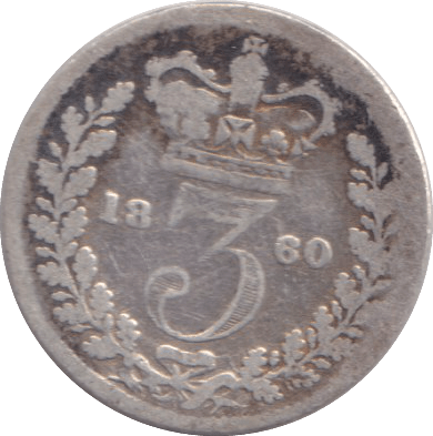 1860 THREEPENCE ( NF ) - WORLD COINS - Cambridgeshire Coins