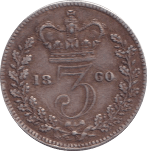 1860 THREEPENCE ( VF ) - THREEPENCE - Cambridgeshire Coins