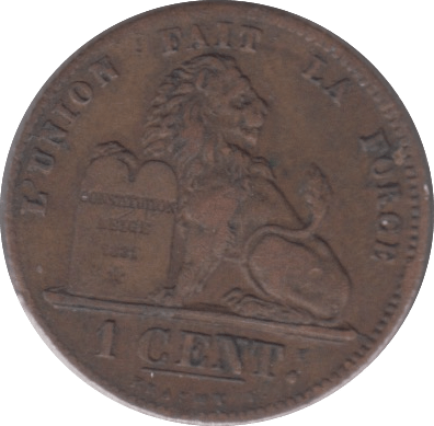 1861 1 CENT BELGIUM - WORLD COINS - Cambridgeshire Coins
