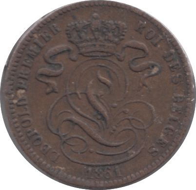 1861 1 CENT BELGIUM - WORLD COINS - Cambridgeshire Coins