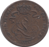 1861 1 CENT BELGIUM - WORLD COINS - Cambridgeshire Coins