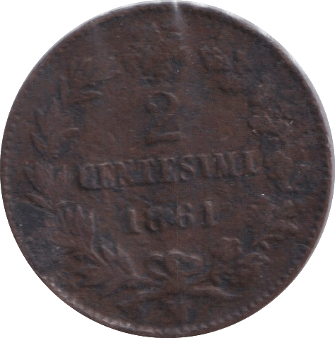 1861 2 CENTESIMI ITALY - WORLD COINS - Cambridgeshire Coins